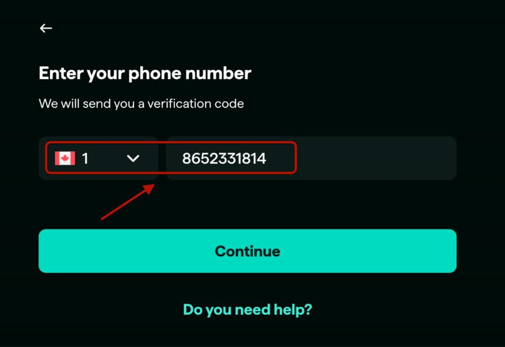 Free temporary number for service registration