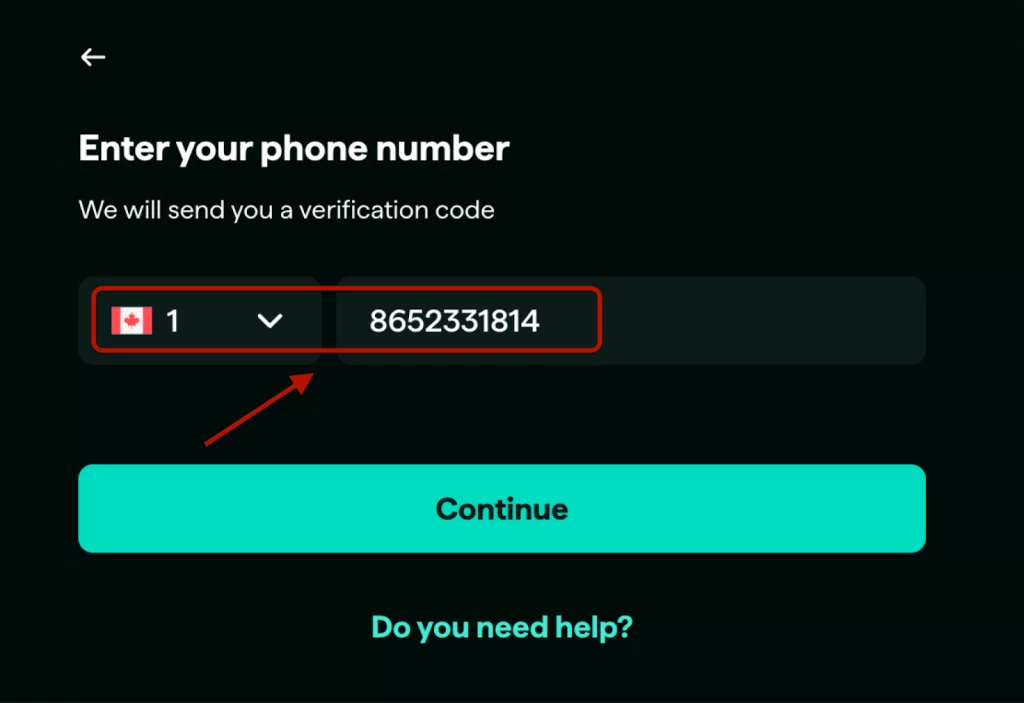 Free temporary number for service registration